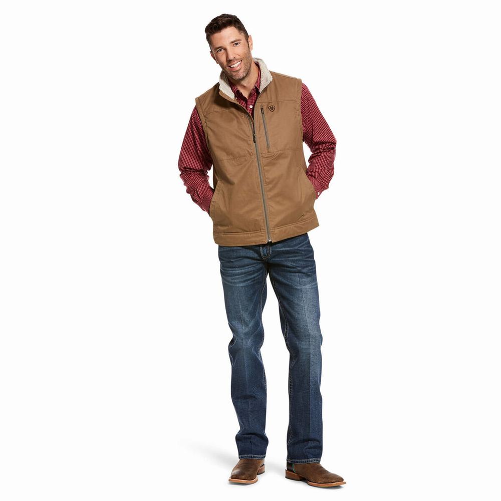 Men's Ariat Grizzly Canvas Jackets Multicolor | UVGZ-50683