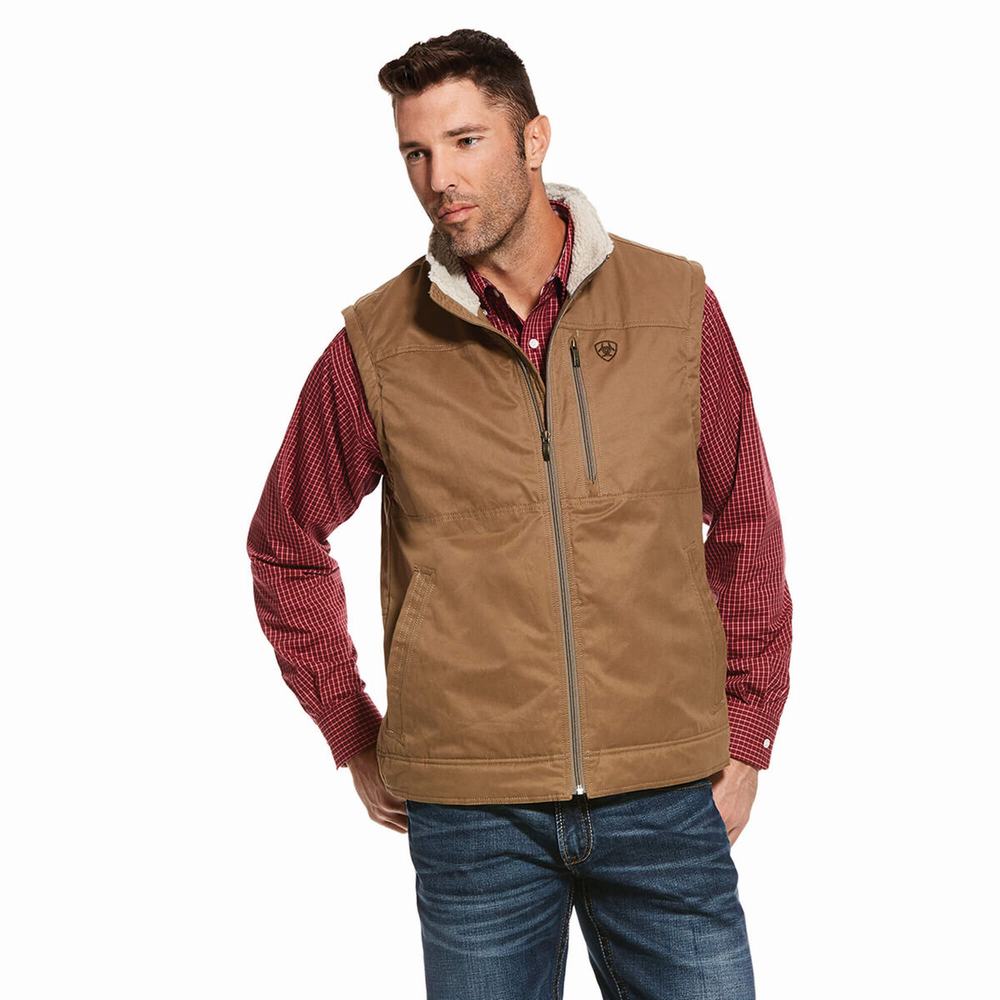 Men\'s Ariat Grizzly Canvas Jackets Multicolor | UVGZ-50683