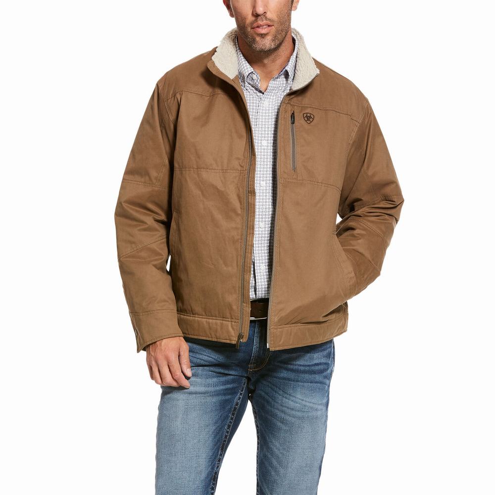 Men\'s Ariat Grizzly Canvas Jackets Multicolor | WHFV-17592