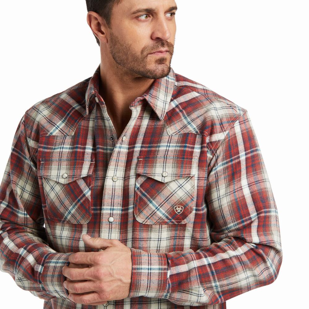 Men's Ariat Hamelin Retro Fit Shirts Multicolor | GXOS-34962