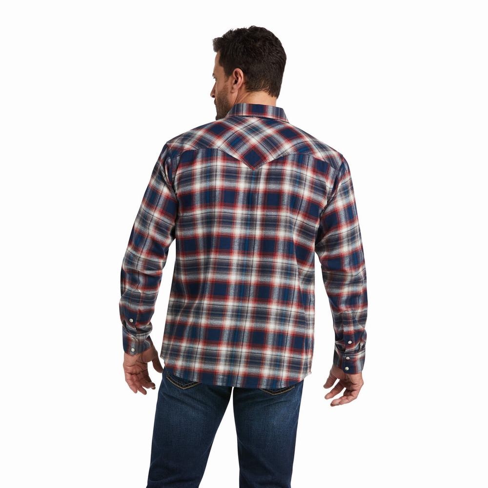 Men's Ariat Herne Retro Fit Shirts Multicolor | QGCX-73641