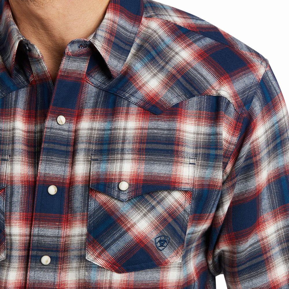 Men's Ariat Herne Retro Fit Shirts Multicolor | QGCX-73641