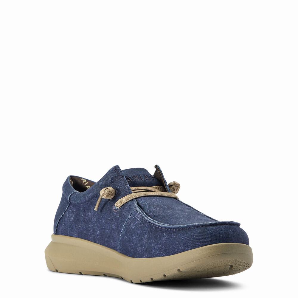 Men's Ariat Hilo Stretch Lace Sneakers Blue | UJEV-91086