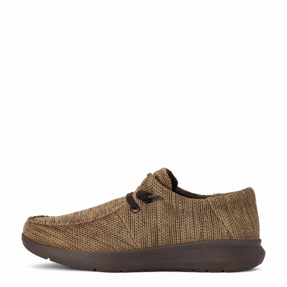 Men's Ariat Hilo Stretch Lace Sneakers Brown | YTOC-89415