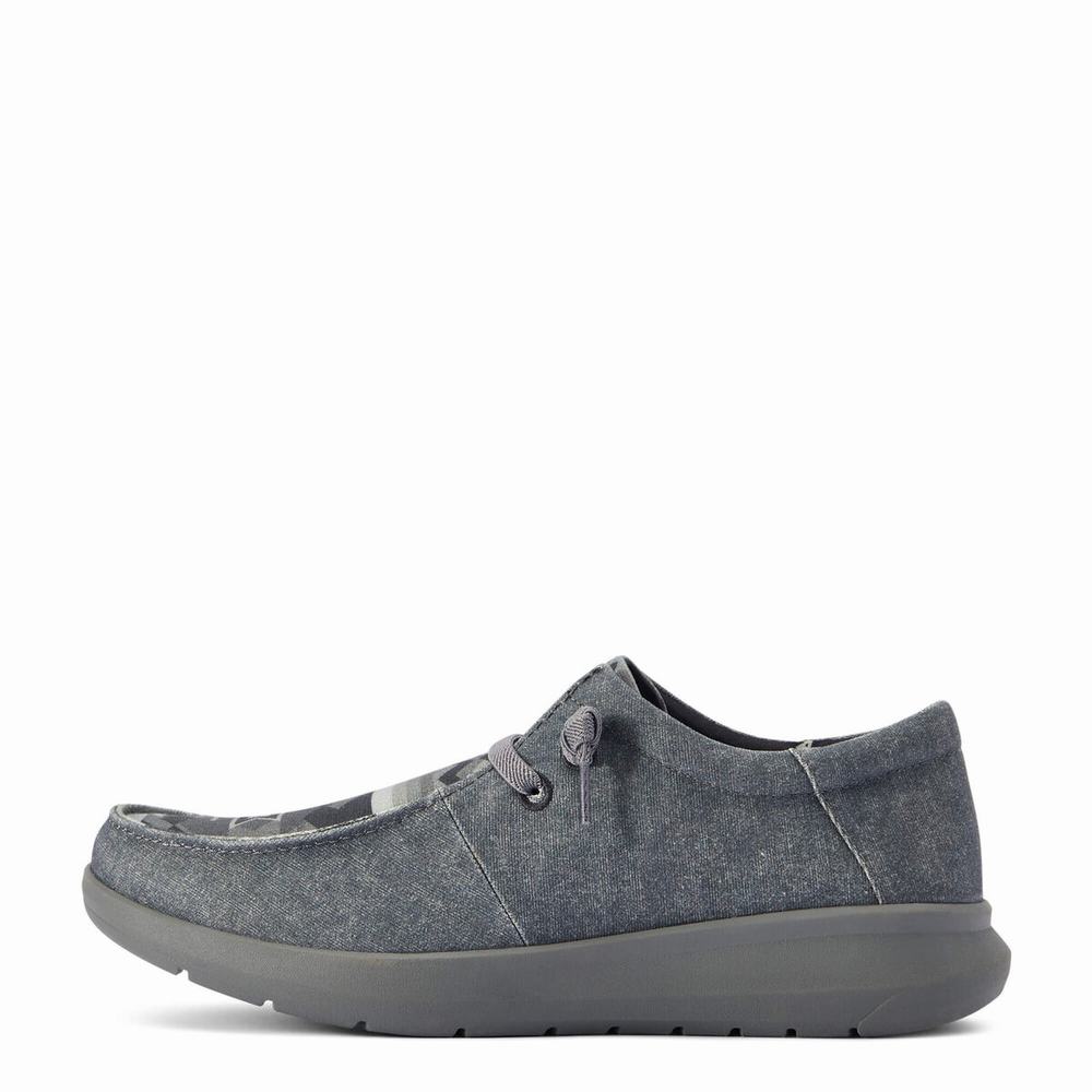 Men's Ariat Hilo Stretch Lace Sneakers Grey | PAWD-73425