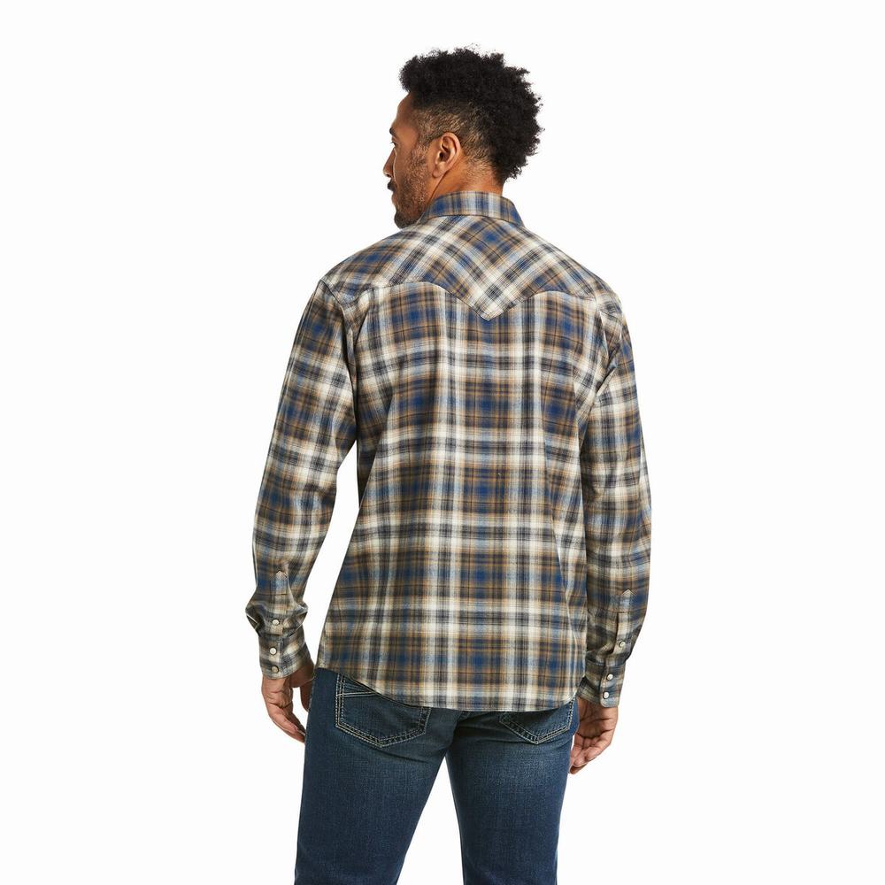 Men's Ariat Hoboken Retro Fit Shirts Multicolor | YTNJ-78546