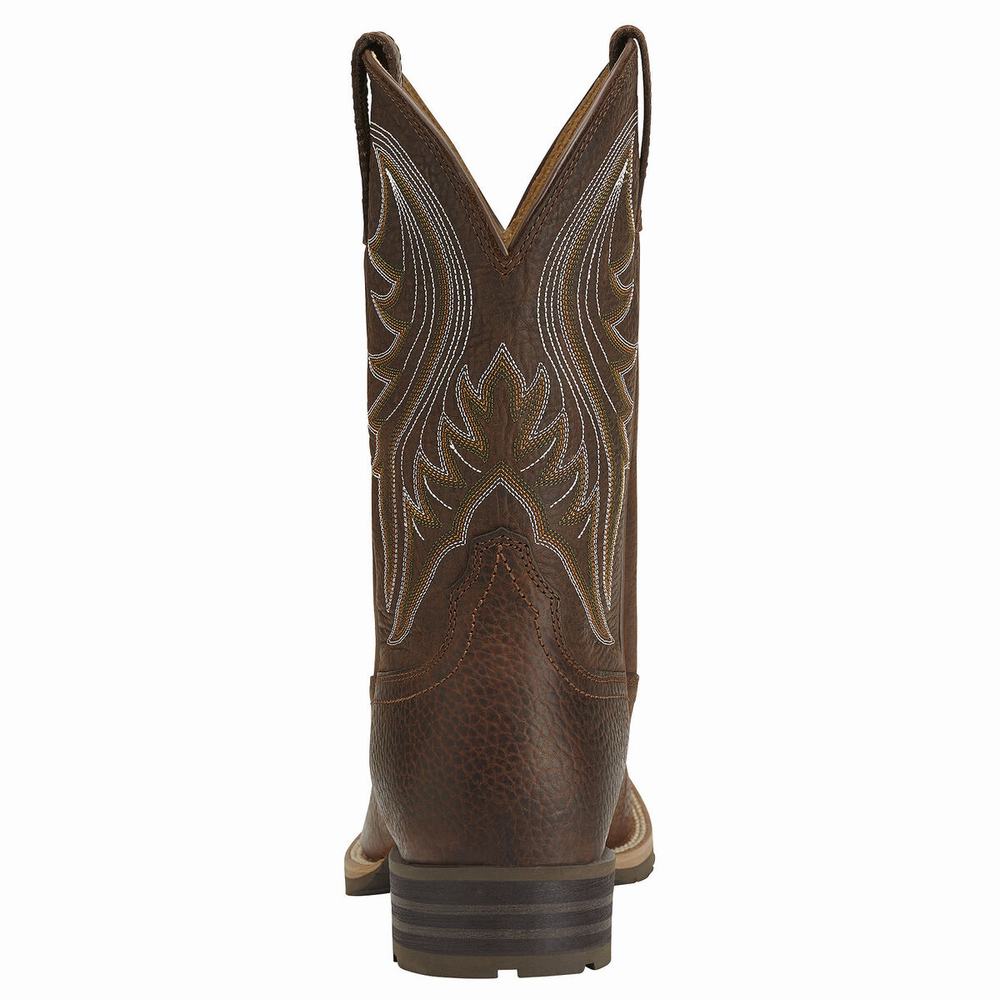 Men's Ariat Hybrid Rancher Western Boots Brown | VLSY-08137