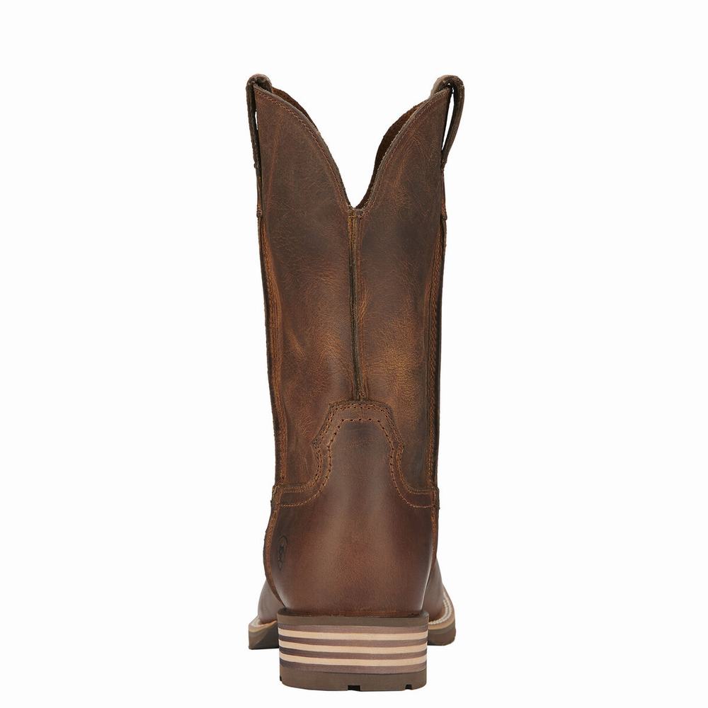 Men's Ariat Hybrid Street Side Western Boots Brown | CQXO-10534