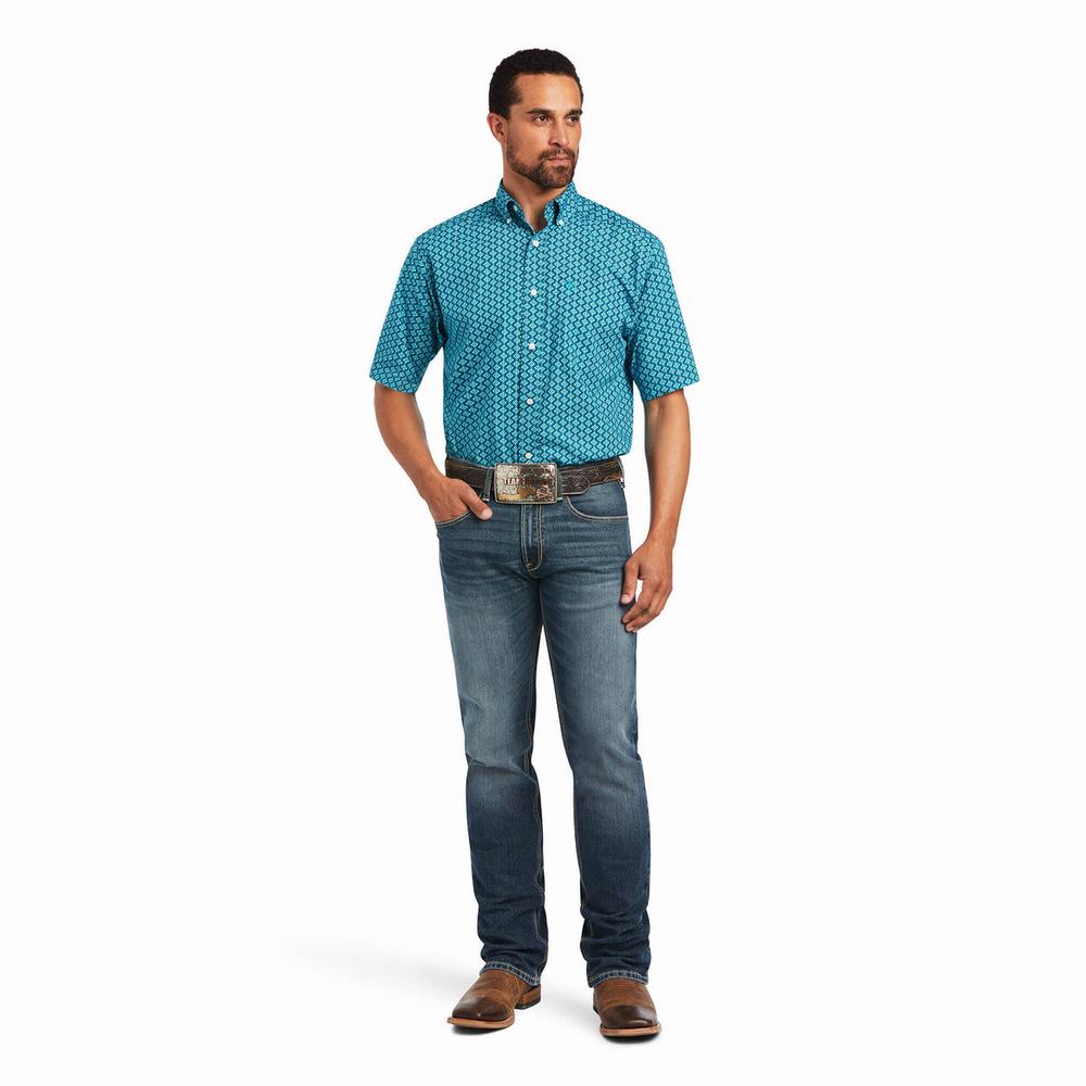 Men's Ariat Izan Classic Fit Shirts Multicolor | ZDTM-69542