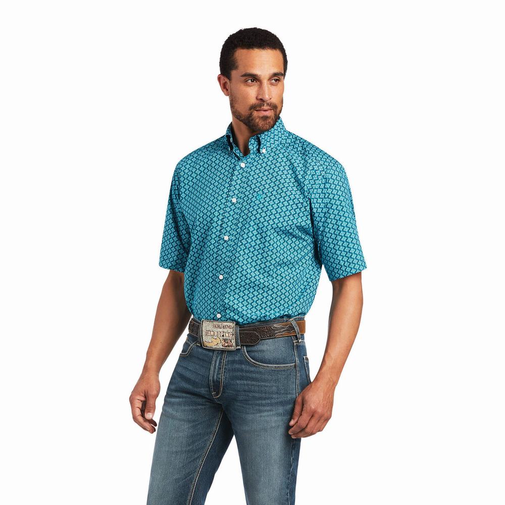 Men\'s Ariat Izan Classic Fit Shirts Multicolor | ZDTM-69542