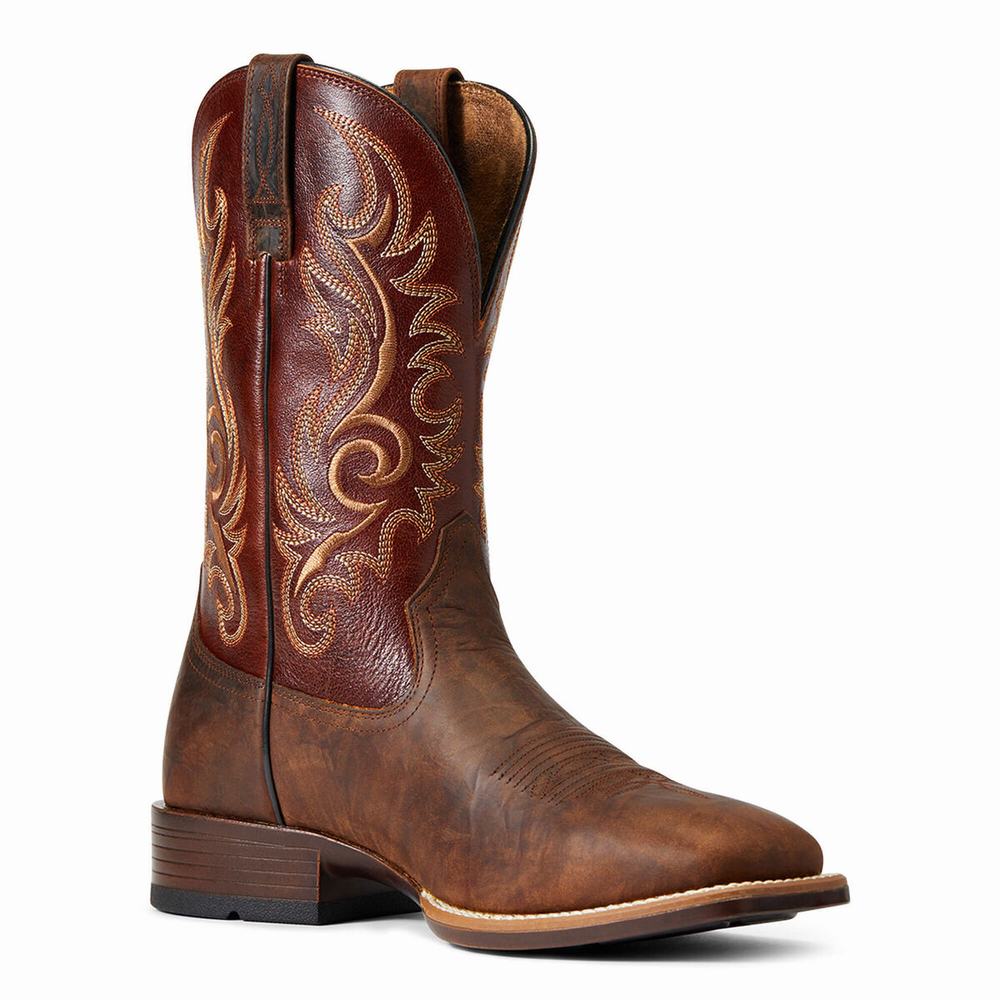 Men's Ariat Lasco Ultra Western Boots Brown | AOIM-54863