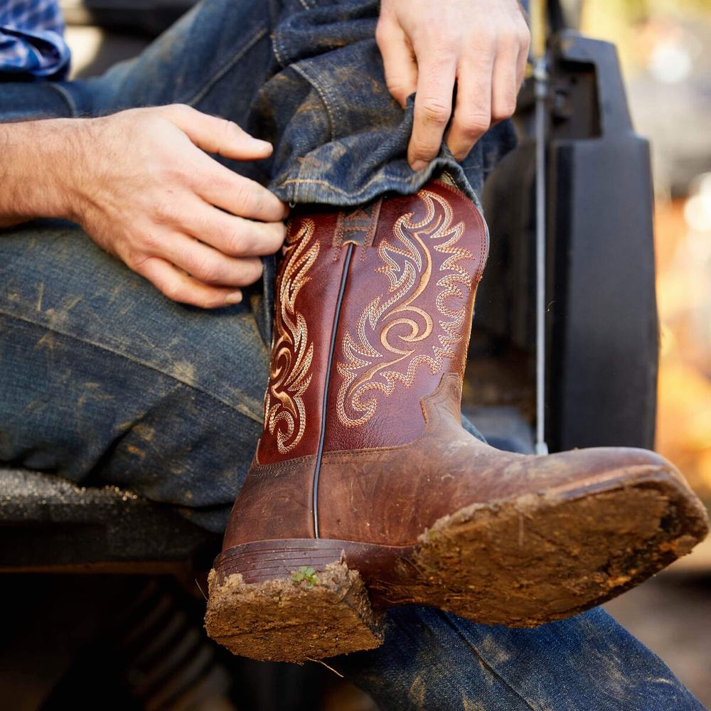 Men's Ariat Lasco Ultra Western Boots Brown | AOIM-54863