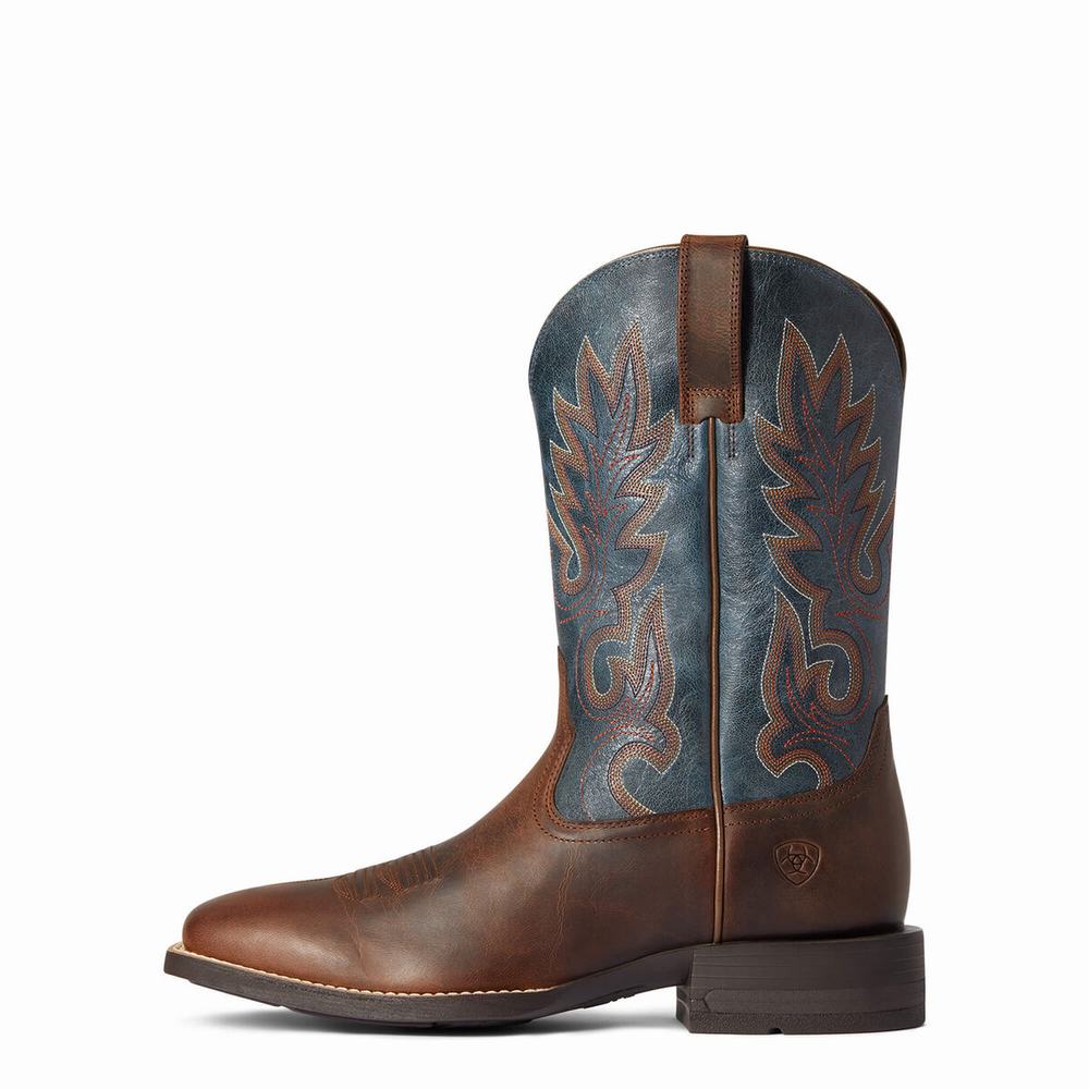 Men's Ariat Layton Western Boots Brown | DSXL-48129