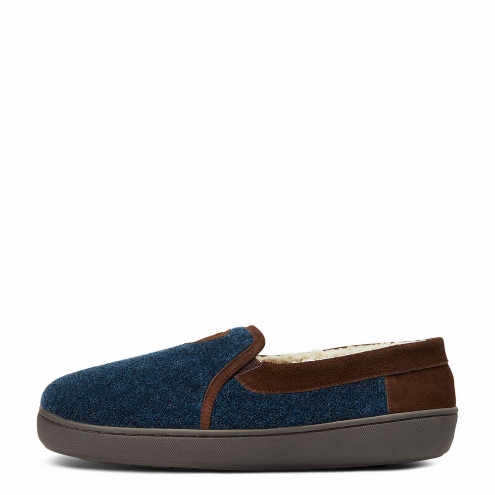 Men's Ariat Lincoln Slippers Navy | ABFD-65427