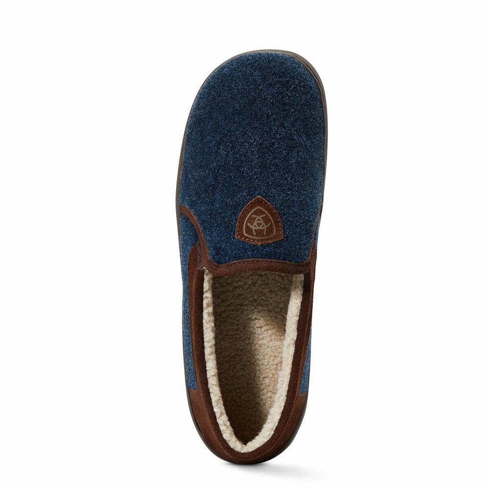 Men's Ariat Lincoln Slippers Navy | ABFD-65427