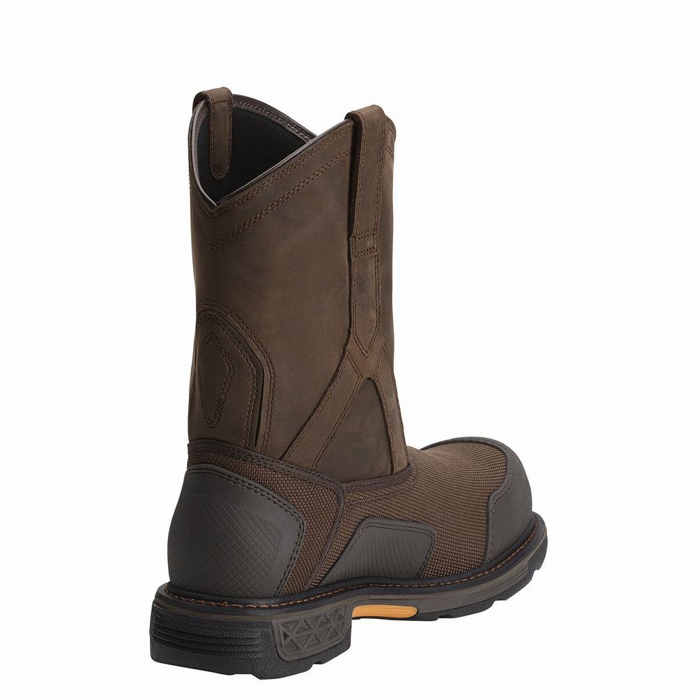 Men's Ariat OverDrive XTR Waterproof Composite Toe Waterproof Boots Brown | GNCU-90163