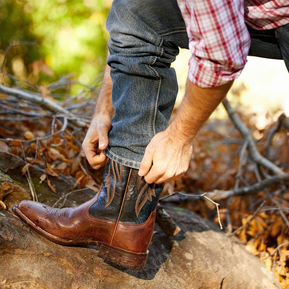 Men's Ariat Plano Western Boots Multicolor | SXNC-51762