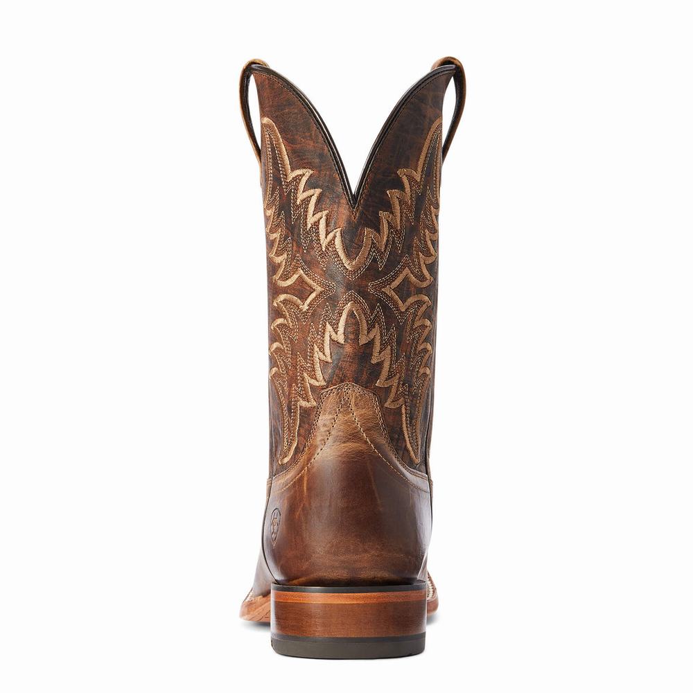 Men's Ariat Point Ryder Western Boots Brown | PZNM-98457