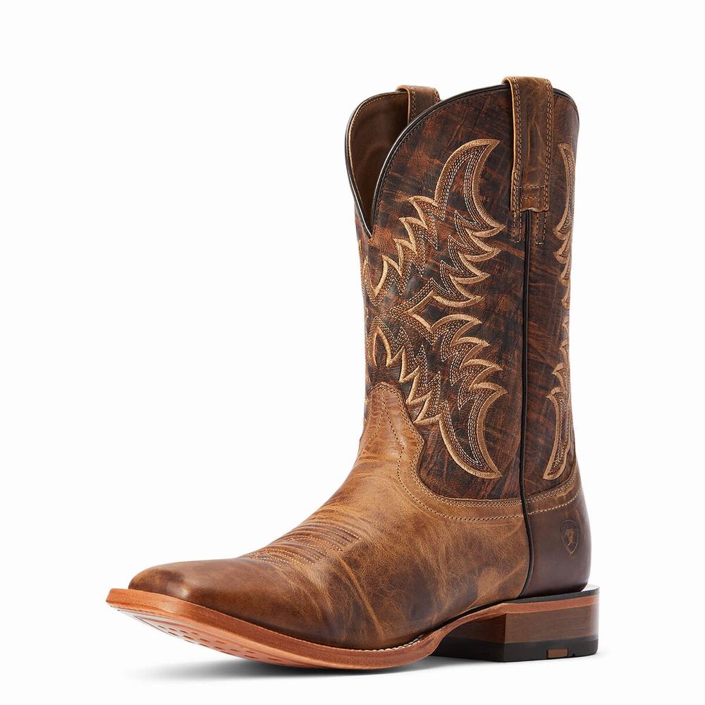 Men\'s Ariat Point Ryder Western Boots Brown | PZNM-98457