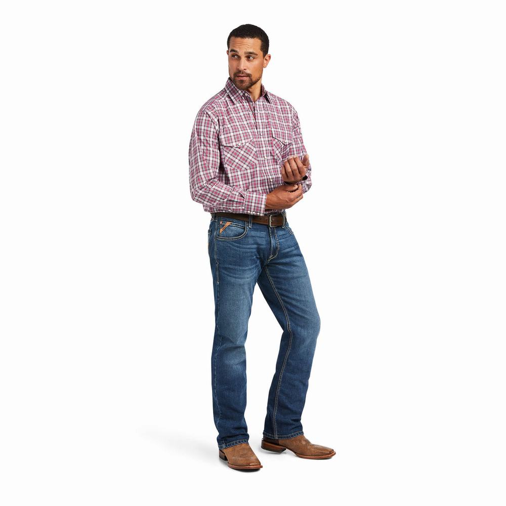 Men's Ariat Pro Series Judson Classic Fit Shirts Rose | GPYV-60319