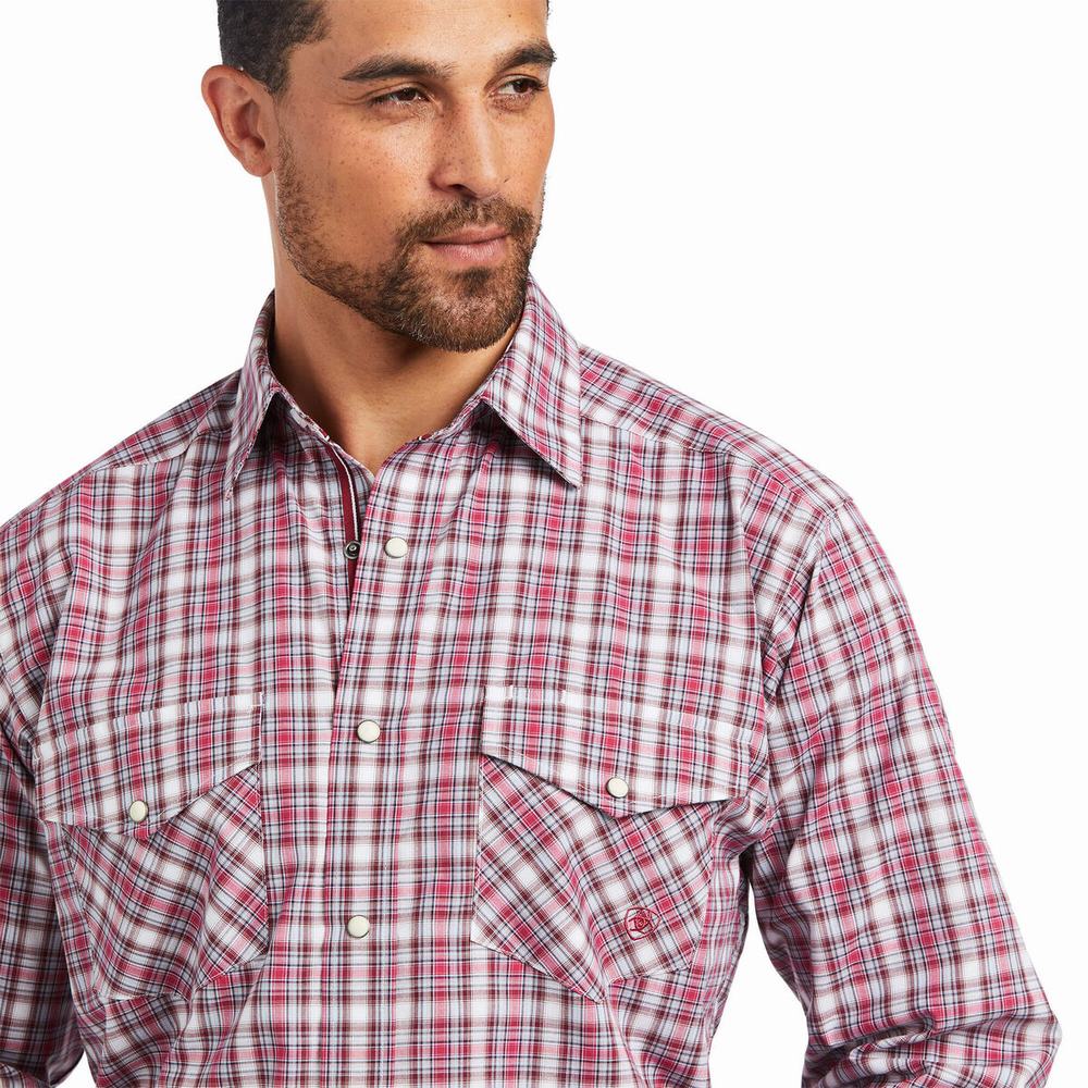 Men's Ariat Pro Series Judson Classic Fit Shirts Rose | GPYV-60319