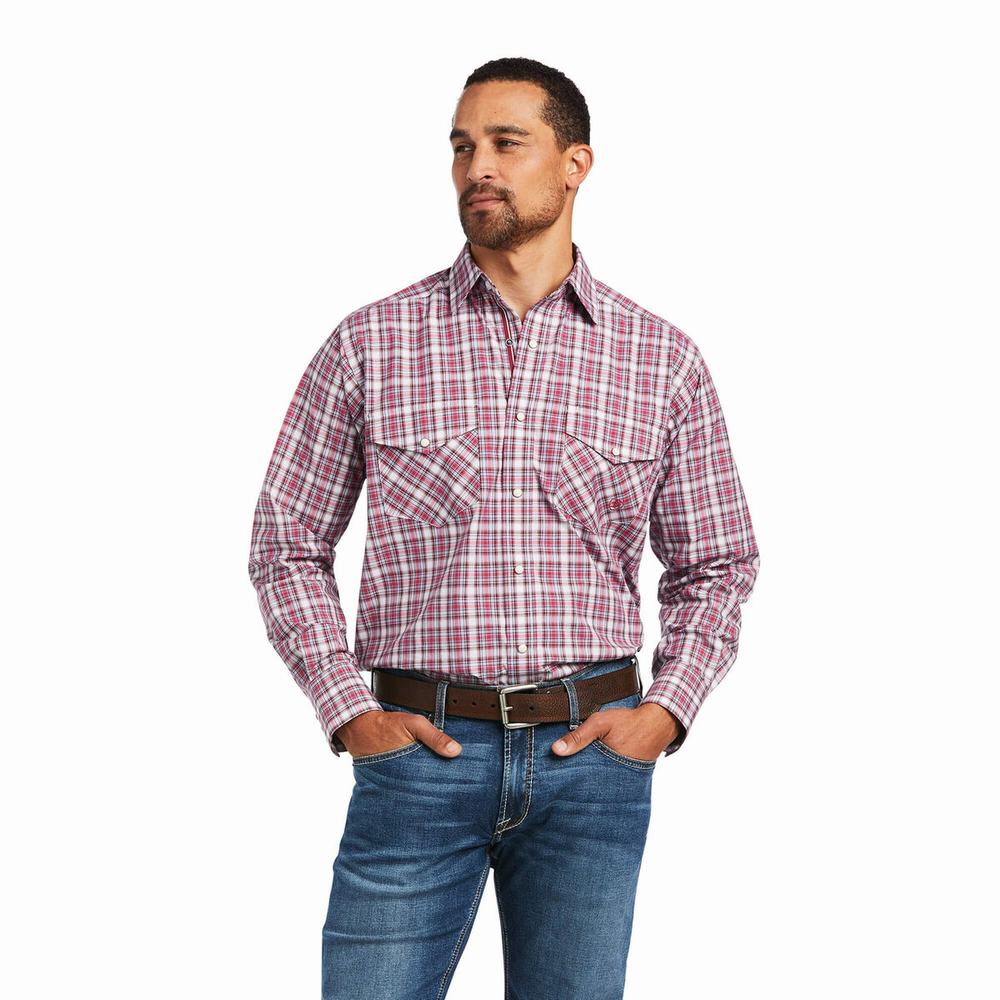 Men\'s Ariat Pro Series Judson Classic Fit Shirts Rose | GPYV-60319