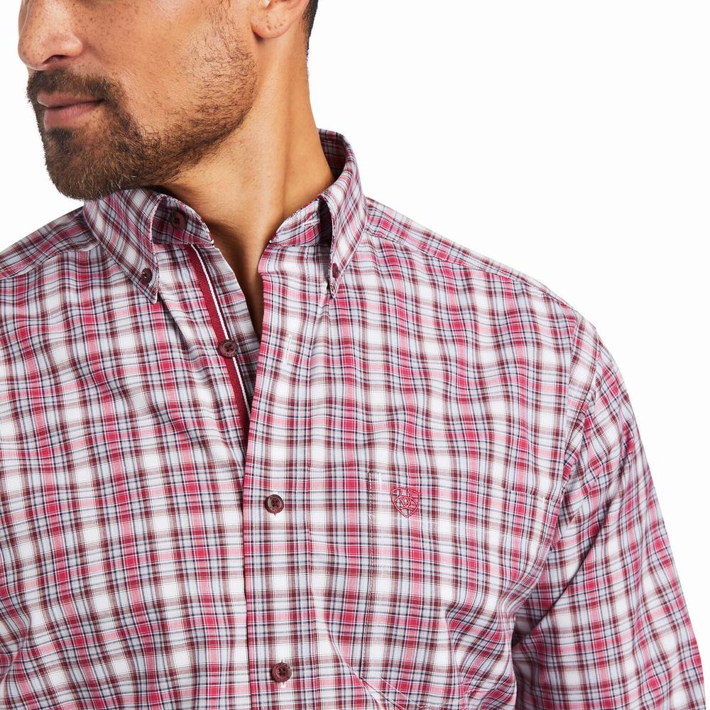 Men's Ariat Pro Series Judson Classic Fit Shirts Rose | PWQV-59410