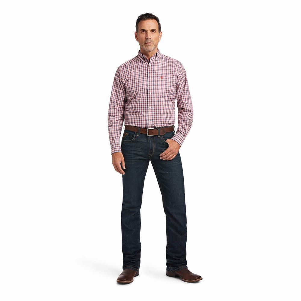 Men's Ariat Pro Series Talan Fitted Shirts Multicolor | LRWB-10628