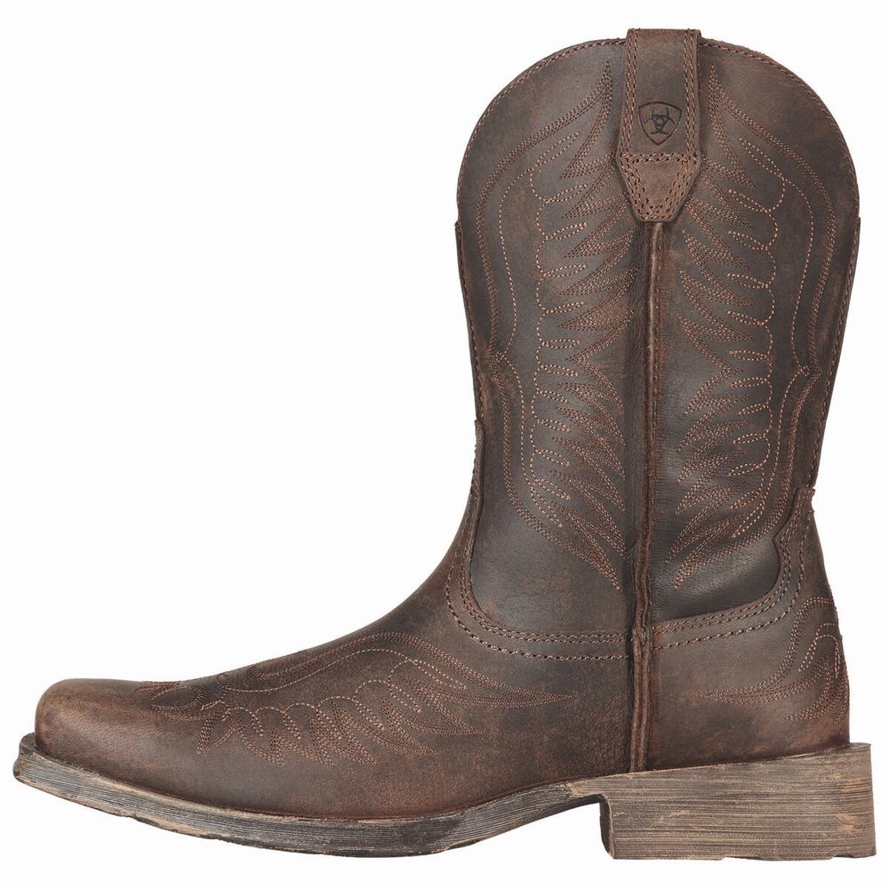 Men's Ariat Rambler Phoenix Dress Boots Brown | UPZD-70962