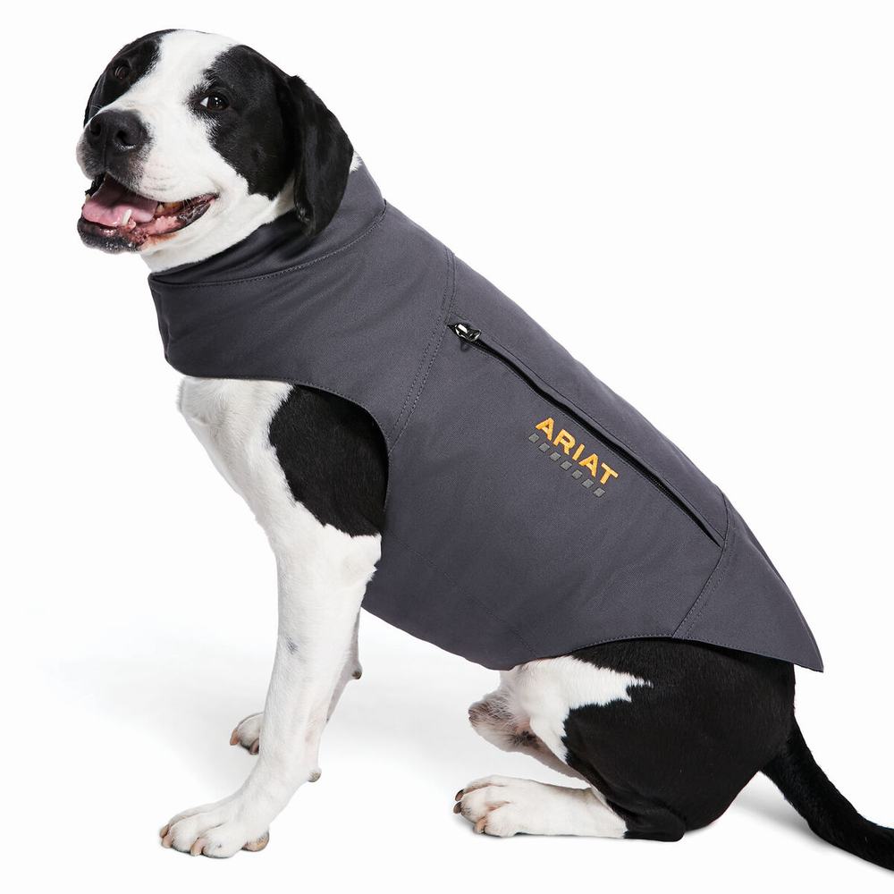 Men's Ariat Rebar DuraCanvas Insulated Dog Accessories Grey | FAGH-95134