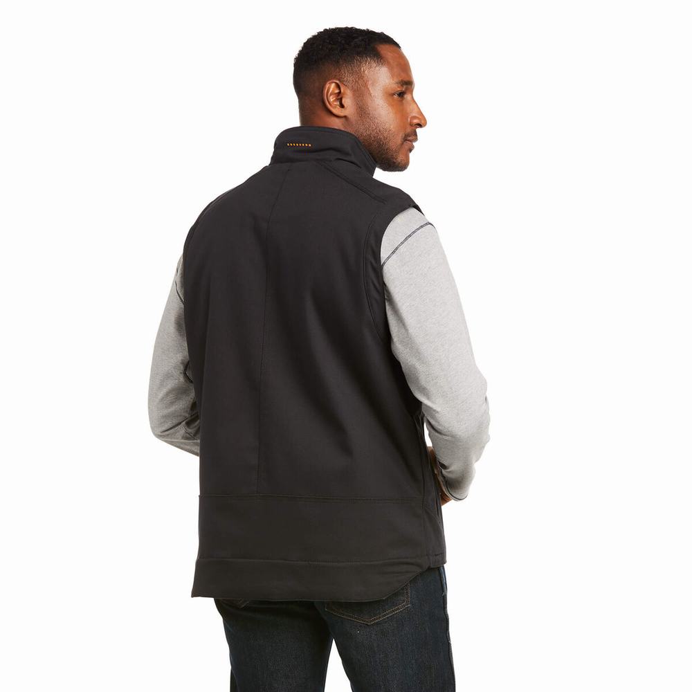 Men's Ariat Rebar DuraCanvas Jackets Black | KTPF-81403