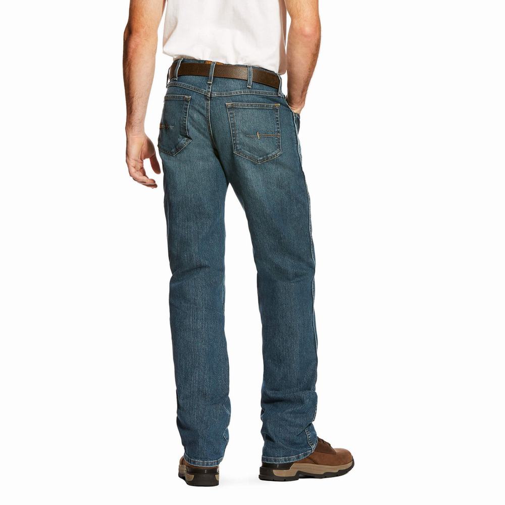 Men's Ariat Rebar M4 Relaxed DuraStretch Basic Cut Skinny Jeans Multicolor | WHJT-21607