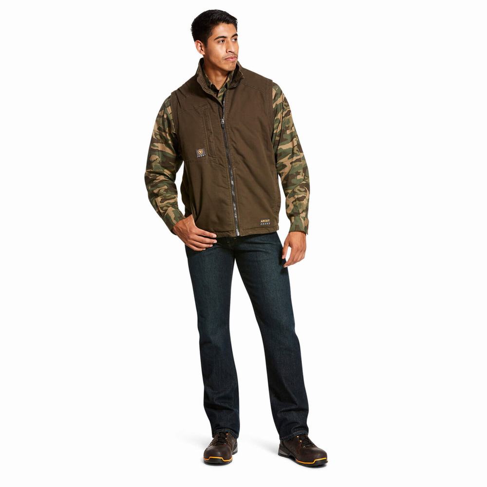 Men's Ariat Rebar Washed DuraCanvas Insulated Jackets Multicolor | PFJO-30685