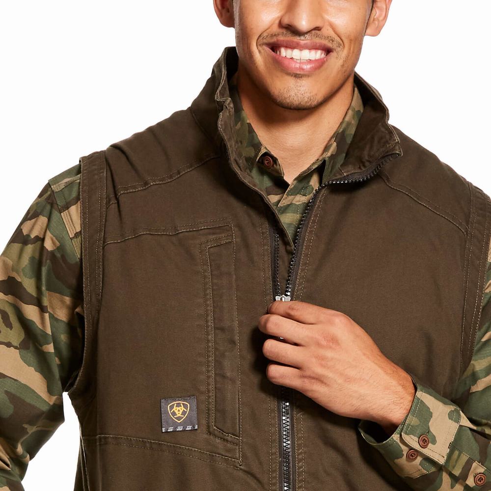 Men's Ariat Rebar Washed DuraCanvas Insulated Jackets Multicolor | PFJO-30685