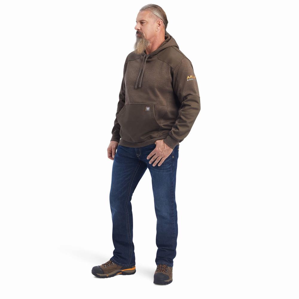 Men's Ariat Rebar Workman DuraCanvas Hoodie Multicolor | DKJF-43756