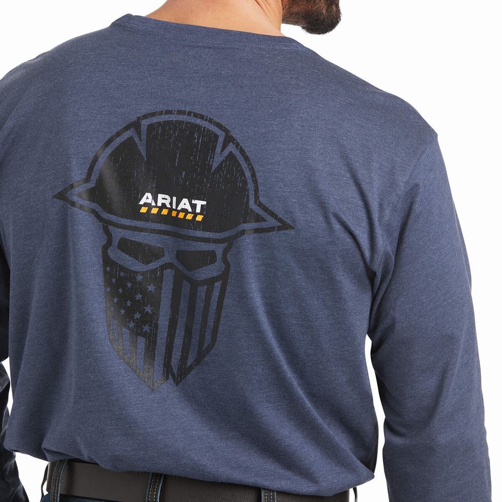 Men's Ariat Rebar Workman Full Coverage T Shirts Multicolor | PLFS-41320