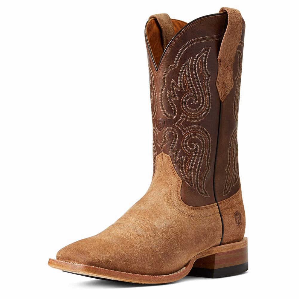 Men\'s Ariat Relentless Sic \'Em Western Boots Brown | CPON-95174