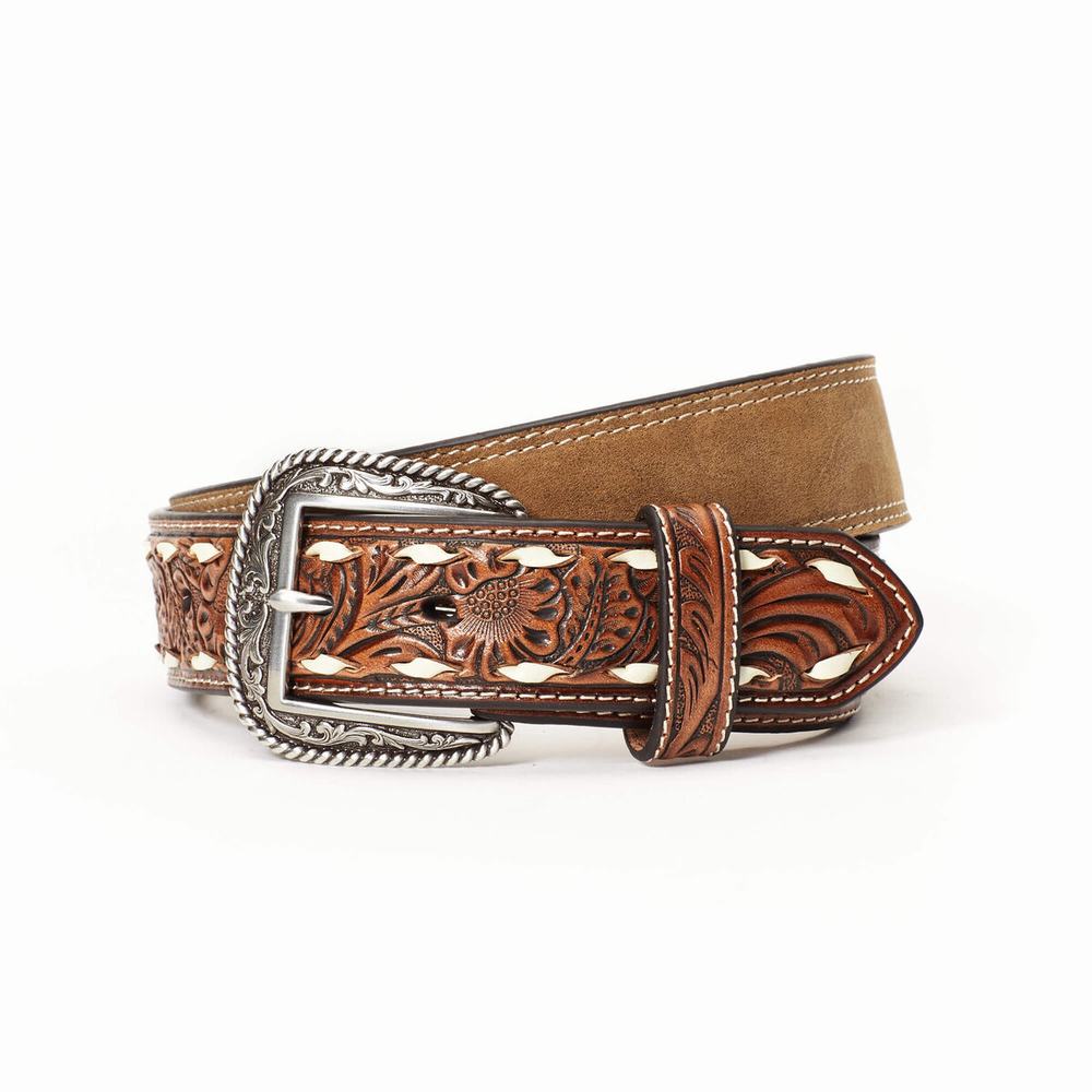 Men\'s Ariat Reuben Belts Brown | XCRK-21536