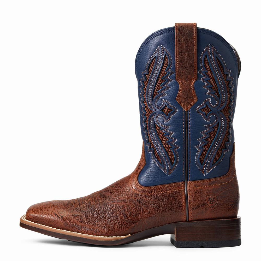 Men's Ariat Rowder VentTEK 360 Western Boots Brown | UWOB-28679