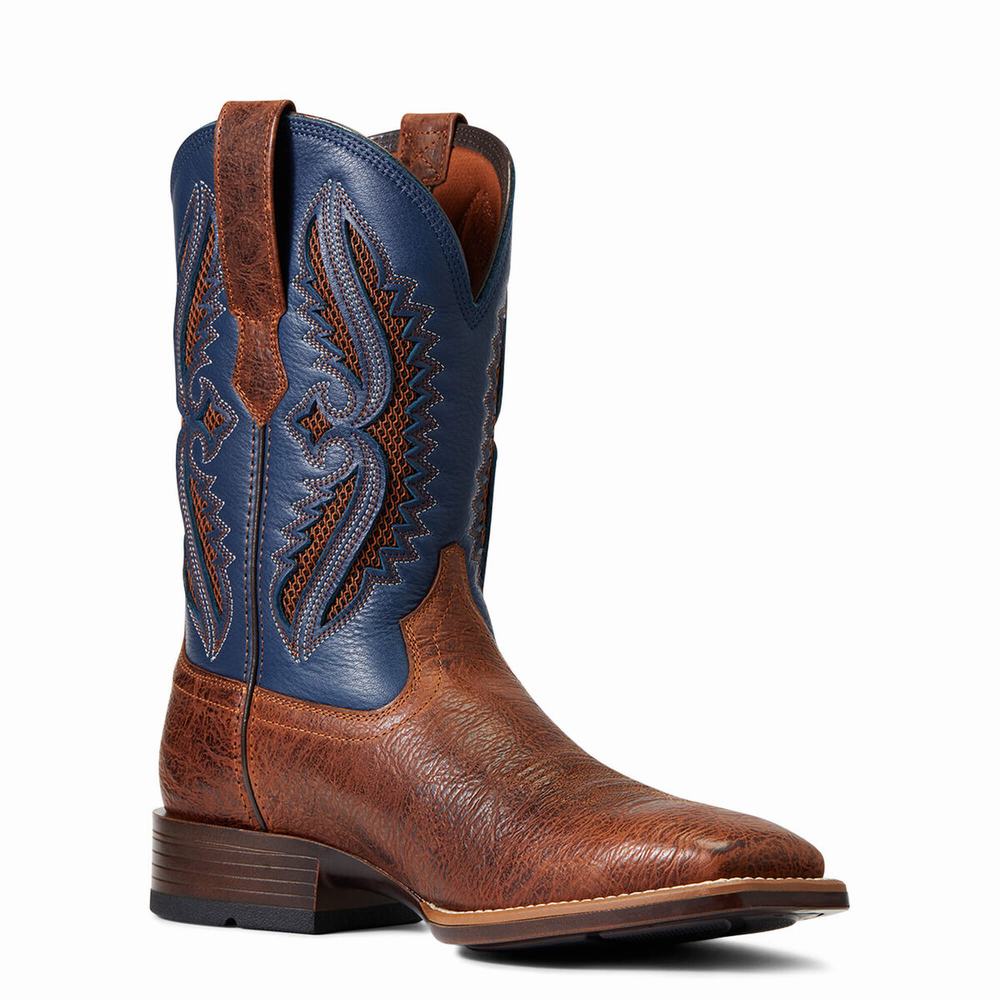 Men's Ariat Rowder VentTEK 360 Western Boots Brown | UWOB-28679