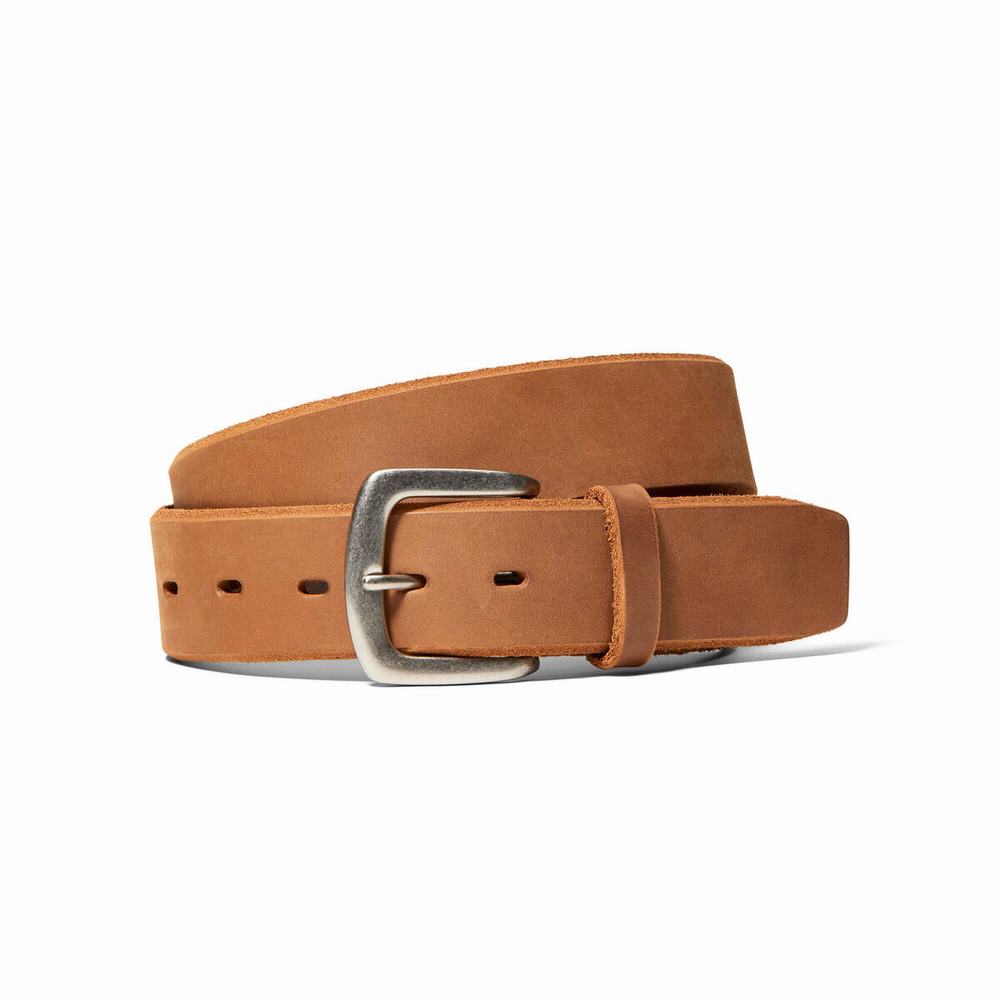 Men\'s Ariat Simple Embroidery Belts Brown | QDNY-91604