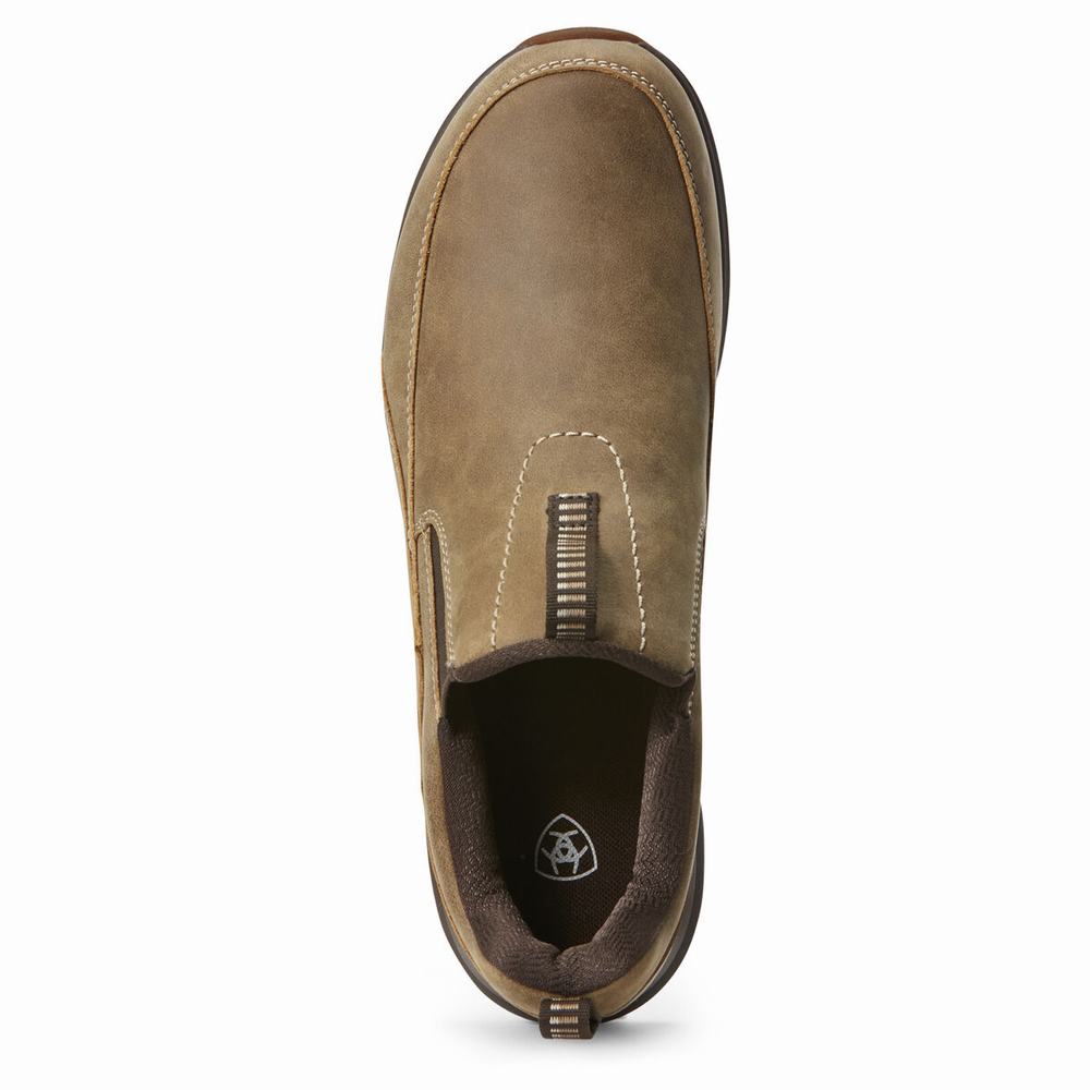 Men's Ariat Spitfire Slip On Sneakers Brown | DFSN-67935