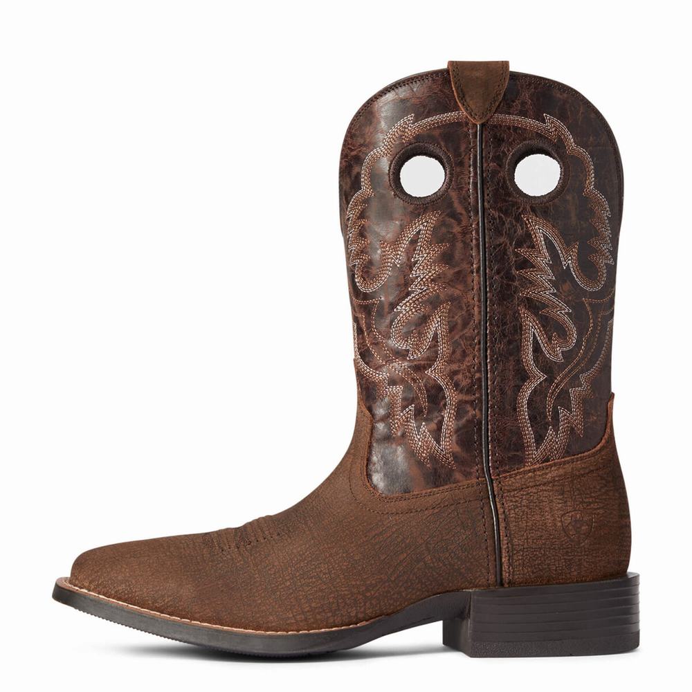 Men's Ariat Sport Buckout Western Boots Multicolor | LBXR-97082