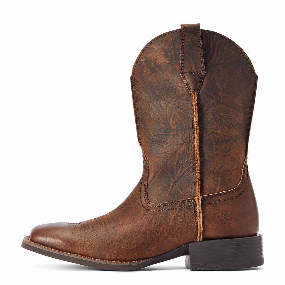 Men's Ariat Sport Rambler Dress Boots Brown | YRUK-89471