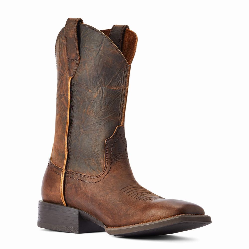 Men's Ariat Sport Rambler Dress Boots Brown | YRUK-89471