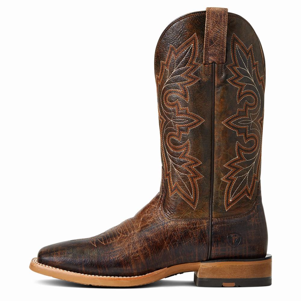 Men's Ariat Standout Western Boots Brown | PSEU-56308