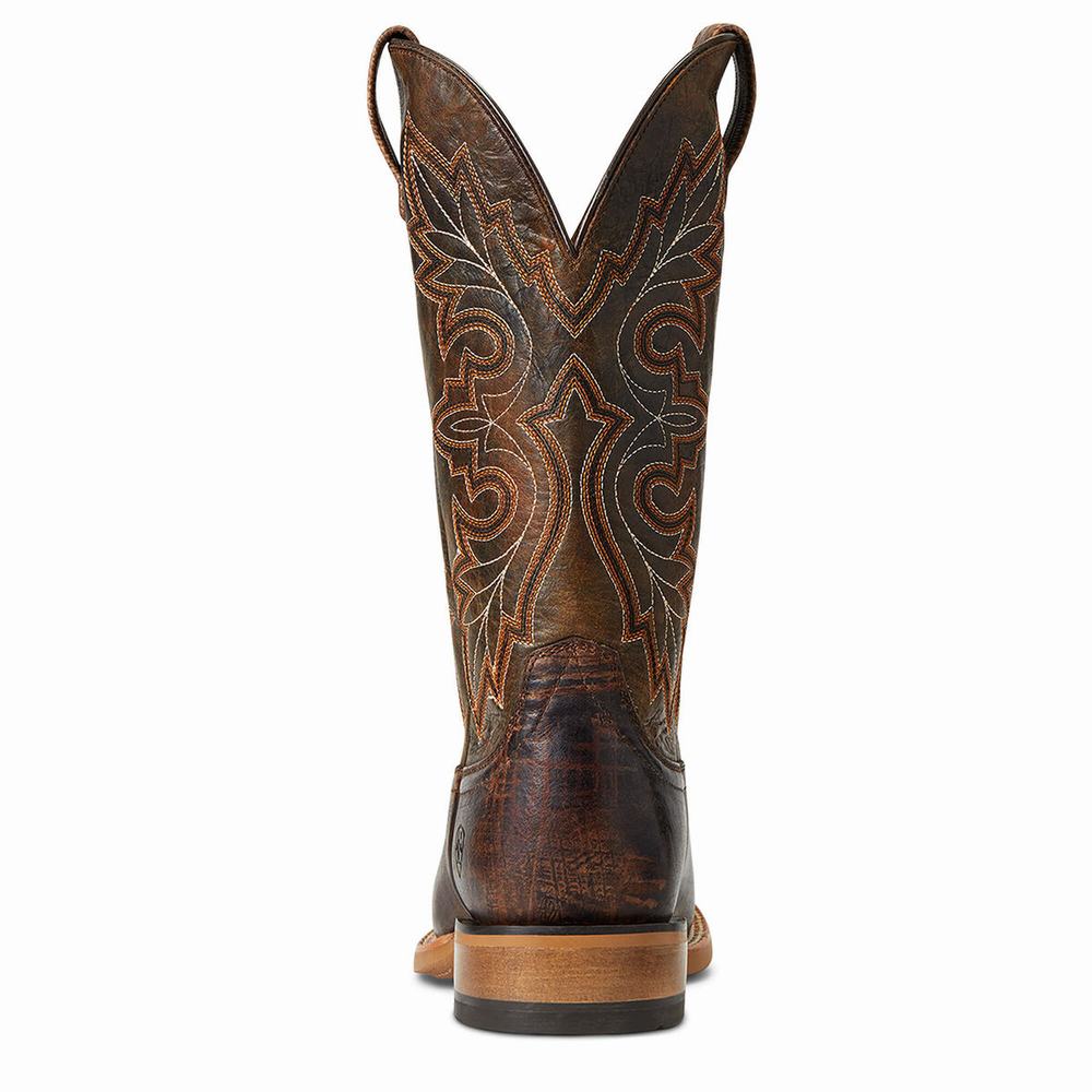 Men's Ariat Standout Western Boots Brown | PSEU-56308