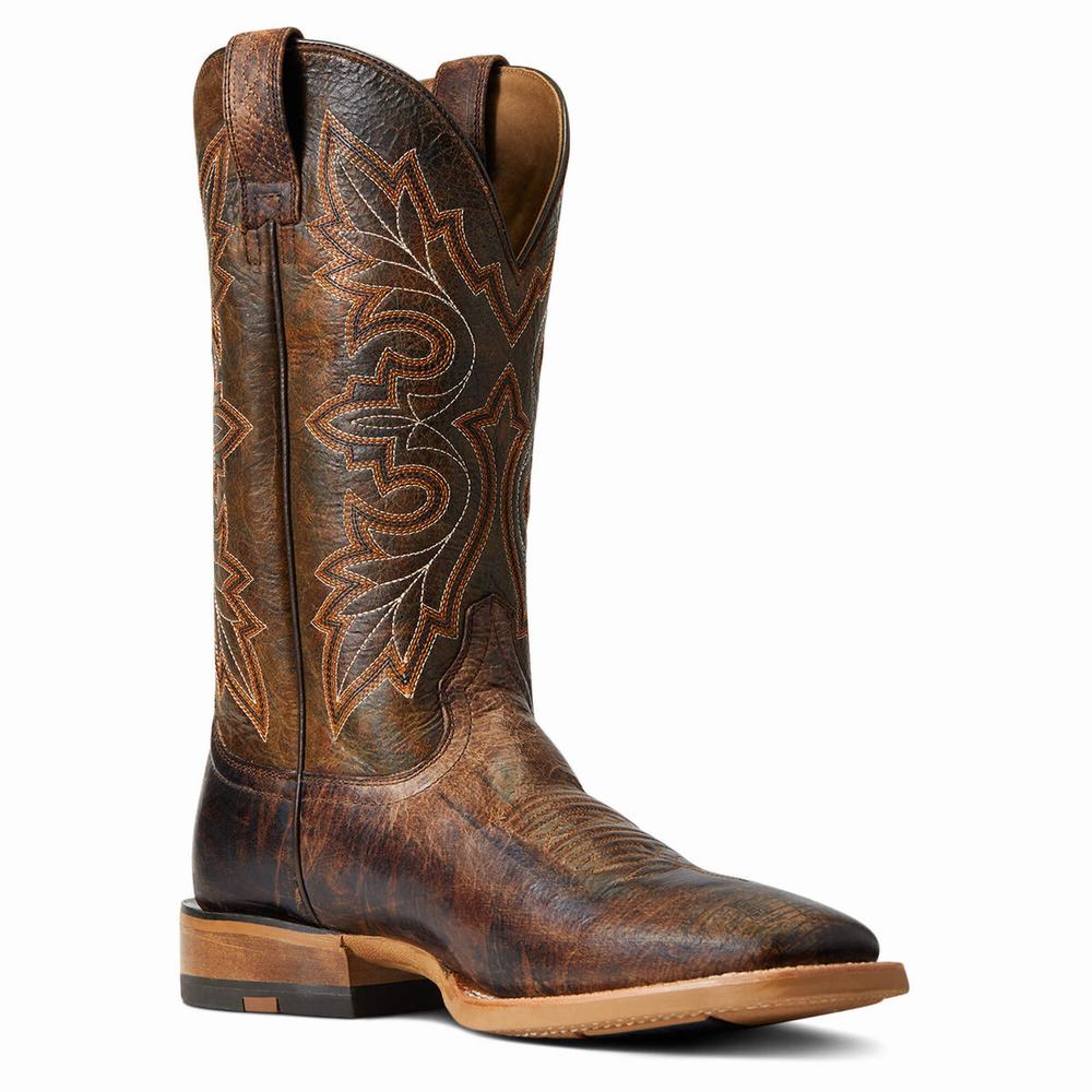 Men's Ariat Standout Western Boots Brown | PSEU-56308