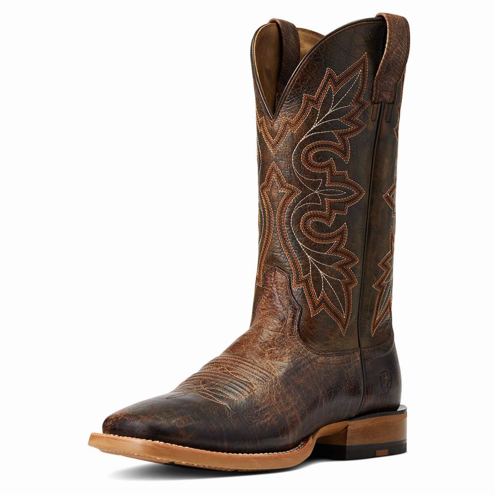 Men\'s Ariat Standout Western Boots Brown | PSEU-56308