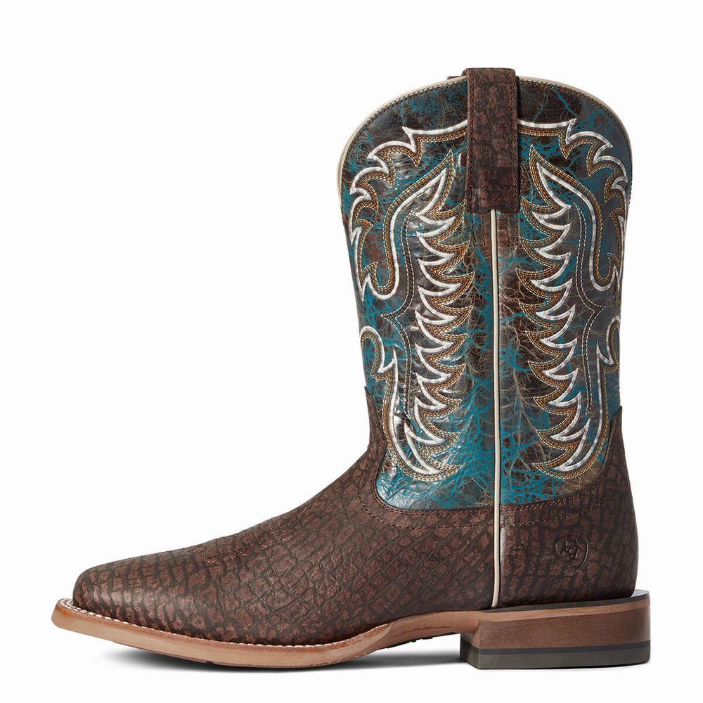 Men's Ariat Stinger Western Boots Dark Brown | KRPA-27460